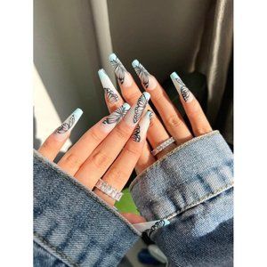 Butterfly Press On Nails 24 Pieces